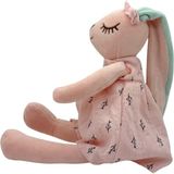 UDATOYS Uzun Kulaklı Sevimli Tavşan Peluş Oyuncak Uyku Oyun Arkadaşı 35 Cm Pembe