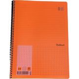 Udeep A4 Spiralli Çizgili Notebook Defter 40 Yaprak Turuncu Kapak