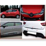 Ueskrom Clio 4 Hb 4'lü Krom Set Cam Çitası/kapı Çitası/bagaj Altı Krom/ön Panjur Krom