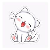 Ufak Bebek Kedi Araba Oto Sticker Etiket Renkli A3