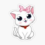 Ufak Bebek Kedi Araba Oto Sticker Etiket Renkli C8