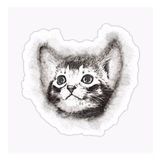 Ufak Bebek Kedi Araba Oto Sticker Etiket Renkli E1