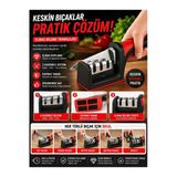 Ufak Tefek Şeyler 3 Kademeli Profesyonel Bıçak Bileme Makinesi Manuel El Tipi Elmas Seramik Bıçak Bileyici Standı