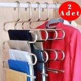Ufak Tefek Şeyler 5 Katlı Metal Pantolon Ve Eşarp Askısı 2 Adet - Beyaz