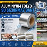 Ufak Tefek Şeyler Alüminyum Folyo Su Sızdırmaz Bant 5 Metre Yüksek Yapışkanlı Çatı Boru Çatlak Tamir Bantı