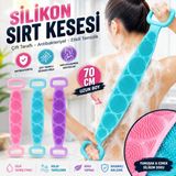 Ufak Tefek Şeyler Çift Taraflı Silikon Banyo Sırt Kesesi 70 cm Peeling ve Masaj Etkili Duş Lifi Fırçası