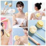 Ufak Tefek Şeyler Çift Taraflı Uzun Saplı Banyo Fırçası & Peeling Etkili Vücut ve Sırt Lifi