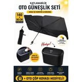 Ufak Tefek Şeyler Dacıa Duster Prestıge 1.5 Dcı (90) Araca Uygun Oto Ön Cam Güneşliği Oto Çöp Kovası Hediyeli - Siyah - Gümüş
