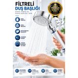 Ufak Tefek Şeyler Filtreli Duş Başlığı 5 Kademeli - Su Arıtmalı, Klor ve Kireç Önleyici, Yüksek Basınçlı Tazyikli Duş Başlığı