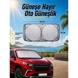 Ufak Tefek Şeyler Tesla Model Y Performance Araca Uygun Araç Ön Cam Güneşliği Katlanabilir Oto Güneşlik - 150x70