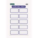 UFEN Klasik 3'lü Okul Etiketi | Defter ve Kitap İsim Etiketi Seti 1 Adet