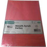 Ufen Metalik Aynalı Karton - 10'lu 10 Renk