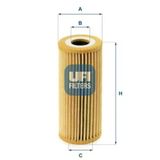 Ufı 25.067.00 Yağ Filtresi W168 9804 W245 0511 Vaneo 414 02-04 A6401800009