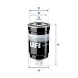 Ufi Accent Admira Getz Matrix 1.5 Crdi 03 05 3 Silindir Dizel Kısa Tip Mazot Filtresi
