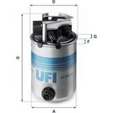 Ufi Dpmix-Hb Yakit Filtresi Beyaz Sensörlü Soket Nissan Qashqai 1.5l K9K J11 6 Vites 14- 1.6l R9M Dci J11 14- / X-Trail 1.6l R9M Dci T32 14- / Renault Kadjar 15-
