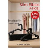 UFİX 20 Adet Slim Askı Elbise Askısı ,Etek Askısı, Pantolon Askısı, Bluz Askısı 20 Adet.