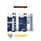 Ufo Akım Korumalı 1.5 Mt Kablolu Grup Priz Max 3500W 16 Amper Aşırı Yük Koruması 6Lı Çoklu Priz Gri