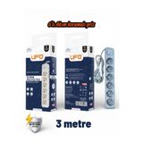 UFO Akım Korumalı 3 mt Kablolu Grup Priz Max 3500W 16 Amper Aşırı Yük Koruması 6lı Çoklu Priz Gri