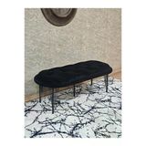 Ufo Oturak Bench - Siyah Boyalı Telli Ayak - Oturak - Bench - Puf - Yatak Ucu Pufu Siyah Renk 100 X 50 Boyut/Ebat