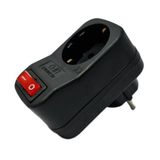 Ufo Siyah 3500 W 16 A Tekli Akım Korumalı Anahtarlı Priz