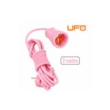 UFO Tekli grup priz pembe renk (1.sınıf kaliteli)seyyar uzatma kablosu 2 metre