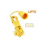 Ufo Tekli Grup Priz Sarı Renk (1.Sınıf Kaliteli) Seyyar Uzatma Kablosu 3 Metre