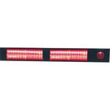 Ufomax Gold Halojen Dış Mekan Inox Uk (Uzaktan Kumandalı) 2 Kademeli 2000W(2x1000) Elektrikli Isıtıcı - Siyah