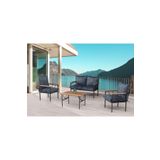 UFUK HOME Bahçe Mobilyası 2 1 1 Miray Bahçe Takımı Metal Sehpalı Balkon Takımı Çay Seti NN211