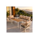 UFUK HOME Defne 311 Masalı Örgülü Bahçe Oturma Grubu Metal İskelet Balkon Teras Takımı