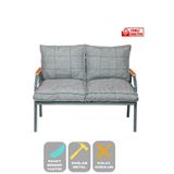 UFUK HOME İkili Koltuk Bahçe Mobilyası Bahçe Takımı Metal Balkon Takımı Çay Seti