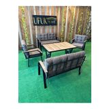 Ufuk Home Kavacik 2+2+1+1+Masa Bahce Mobilyasi, Balkon Cay Seti, Bahce Koltuk Takimi