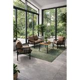Ufuk home Milas 211 Masalı Kahverengi Fermuarlı Bahçe Balkon Takımı, Cafe, Salon - Metal Kanepe Koltuk Takımı Açık Kahverengi