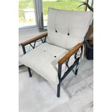 Ufuk Home Miray Berjer Bahçe Takımı, Balkon Takımı, Balkon Bahçe Mobilyaları, Metal Çay Seti, Cafe Sandalye - Krem