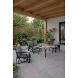 Ufuk Home Orkide Antasit 211 Masalı Açık Antrasit Balkon & Teras Oturma Grubu – Metal İskeletli 4’Lü Set