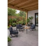 Ufuk Home Orkide Antasit 211 Masalı Antrasit Balkon & Teras Oturma Grubu – Metal İskeletli 4’Lü Set