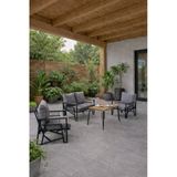 Ufuk Home Orkide Antasit 211 Masalı Gri Balkon & Teras Oturma Grubu – Metal İskeletli 4’Lü Set