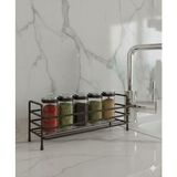 UG Home Banyo Mutfak Organizer Siyah Metal Baharatlık Standı Tezhah Üstü Banyo Düzenleyici