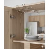 UG Home Krom Metal 10 Kancalı Fincan Kupa Bardak Askısı Dolap Içi Kancalı Bardak Tutucu Fincan Askısı