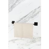 UG Home Siyah Kare Yapışkanlı Uzun Havluluk Banyo Askısı