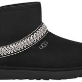 UGG Kadın W CLASSIC MINI CRESCENT Bot BLACK Siyah 36