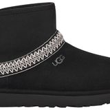 UGG Kadın W CLASSIC MINI CRESCENT Bot BLACK Siyah 37