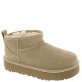 UGG Kız Klasik Ultra Mini Platform Ayak Bileği Çizme, Kum, 13 US Little Kid