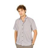 ugi Erkek Çizgili Beden Gömlek, Kırmızı, M, 8148920172004