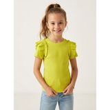 Ugly Duck 05-09 Yaş Kolları Fırfırlı Bluz - Limon Yeşili - 14 Yaş