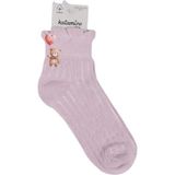Ugly Duck Kalpli Ayıcık Detaylı Soket Çorap - Rose - 7 - 8 Yaş