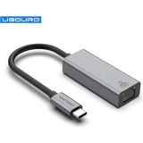 Ugourd 1000Mbps RJ45 Ethernet Dönüştürücü Adaptör Type-C Girişli Ce Lisanslı Orjinal Sağlam Gigabit 1000Mbps RJ45 Ethernet Dönüştürücü Adaptör - Gri - Metal