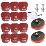 Ugr Cırt Zımpara Seti + Matkap Aparat + Gözlük 115 mm (65 Parça)