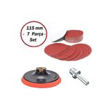 Ugr Cırt Zımpara Seti Spiral Taşlama Matkap Uyumlu + Matkap Aparatı 115 mm (7 Parça)