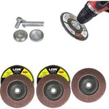 Ugr Metal Ahşap Flap Disk ZIMPARA115MM Set Matkap Aparatı 6 Parça - 115 mm