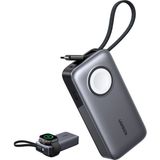Ugreen 10.000 Mah 30W Magsafe Kablosuz Hızlı Şarj Powerbank, Apple Watch Şarj Destekli (5W), 55434B - Gri